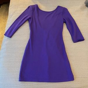 Mini Purple dress w/ swoop back